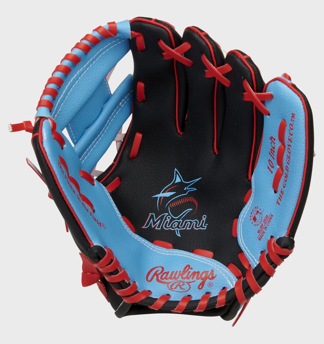Miami Marlins 10-Inch Team Logo Glove - Image 4