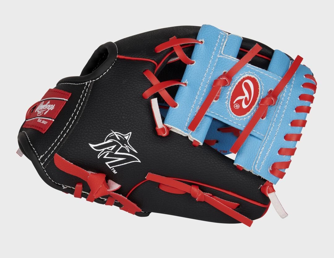 Miami Marlins 10-Inch Team Logo Glove - Image 2