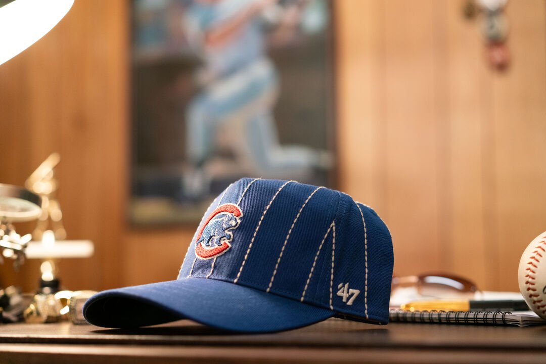 Los Angeles Dodgers Rawlings '47 Brand Pinstripe Hitch Hat - Image 6