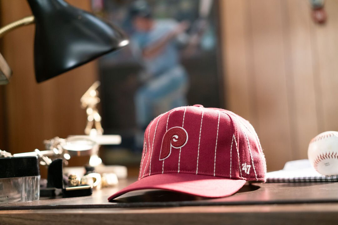 Los Angeles Dodgers Rawlings '47 Brand Pinstripe Hitch Hat - Image 9