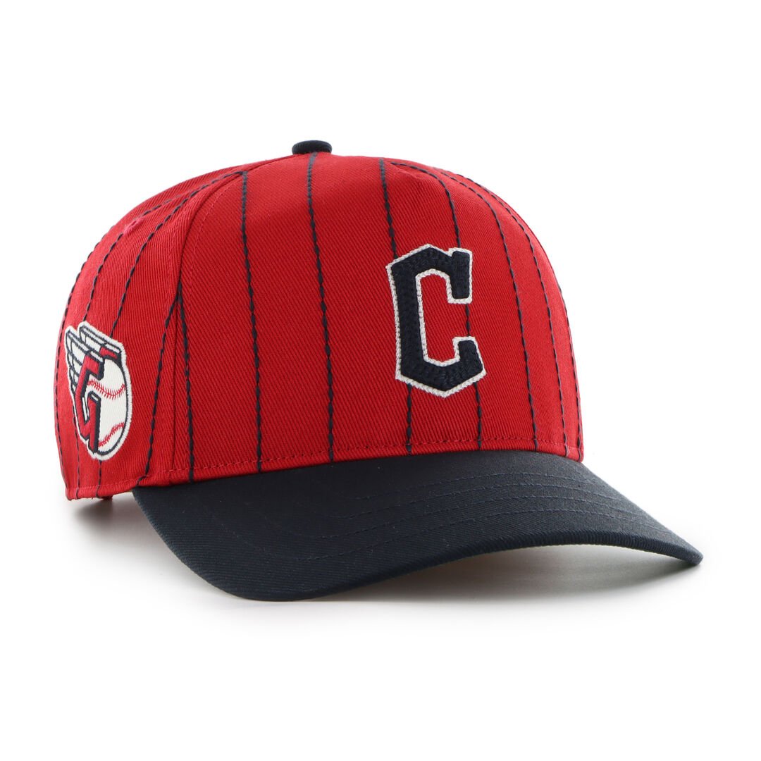 Cleveland Guardians Rawlings '47 Brand Pinstripe Hitch Hat - Image 2