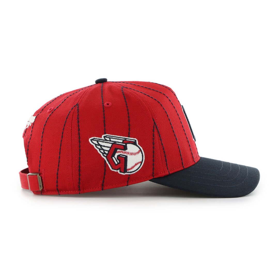 Cleveland Guardians Rawlings '47 Brand Pinstripe Hitch Hat - Image 3
