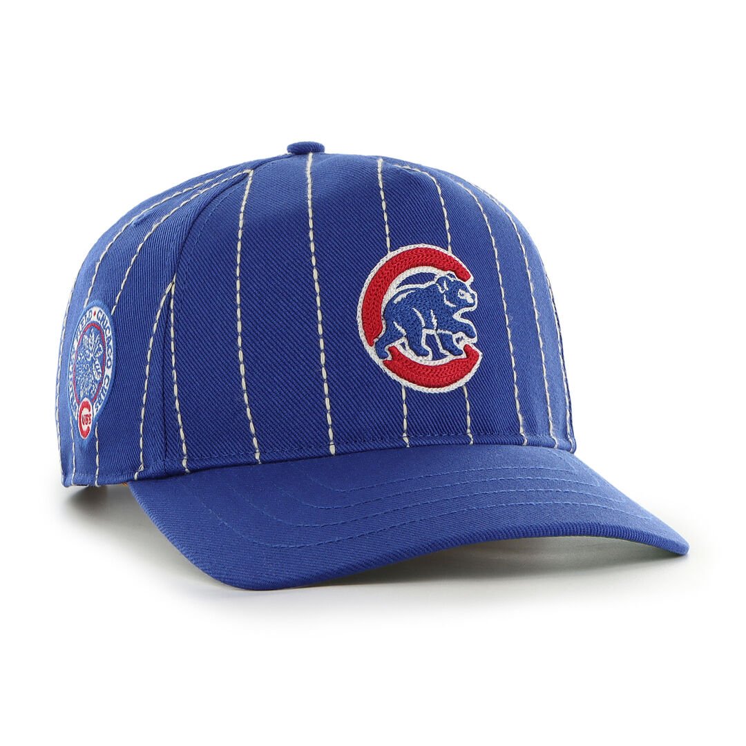 Chicago Cubs Rawlings '47 Brand Pinstripe Hitch Hat - Image 2