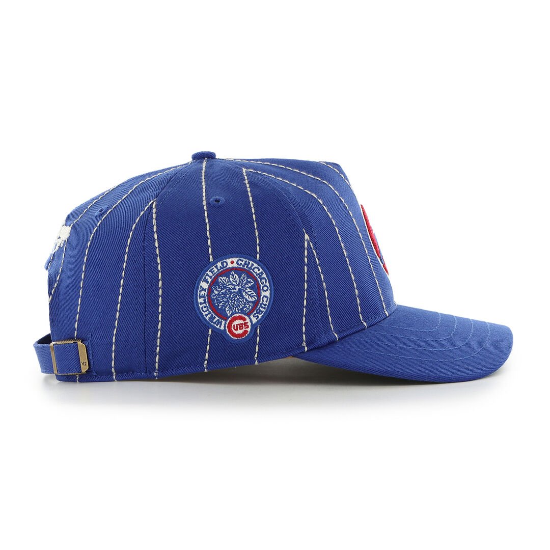 Chicago Cubs Rawlings '47 Brand Pinstripe Hitch Hat - Image 3