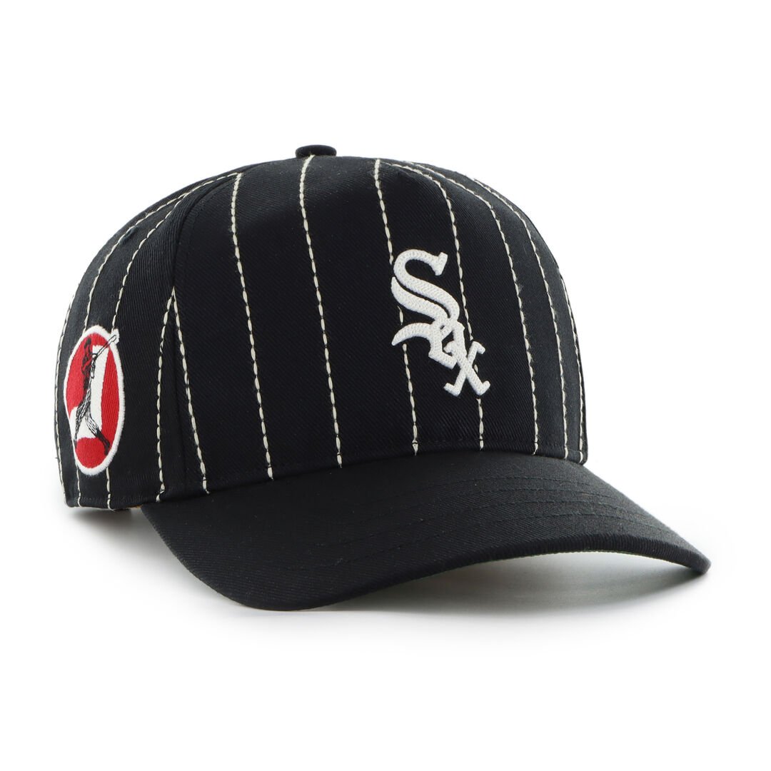 Chicago White Sox Rawlings '47 Brand Pinstripe Hitch Hat - Image 2