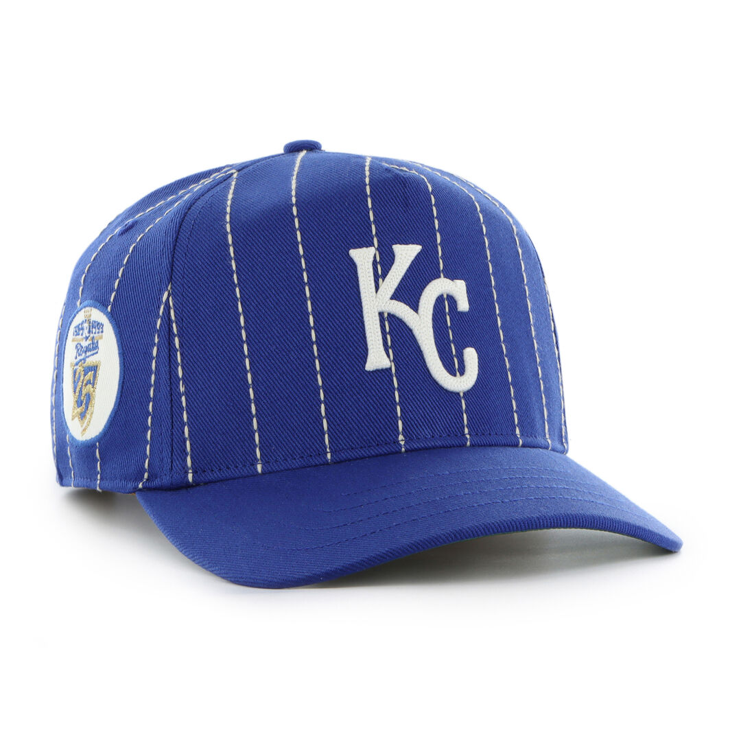 Kansas City Royals Rawlings '47 Brand Pinstripe Hitch Hat - Image 2