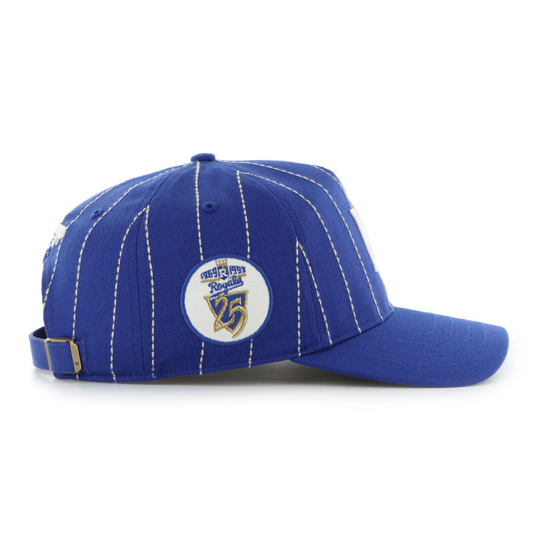 Kansas City Royals Rawlings '47 Brand Pinstripe Hitch Hat - Image 3