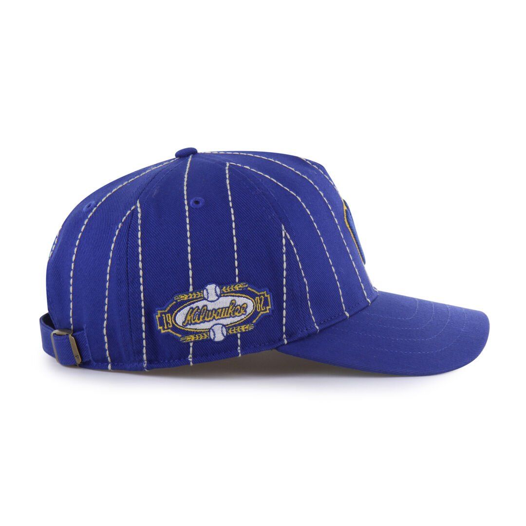 Milwaukee Brewers Rawlings '47 Brand Pinstripe Hitch Hat - Image 3