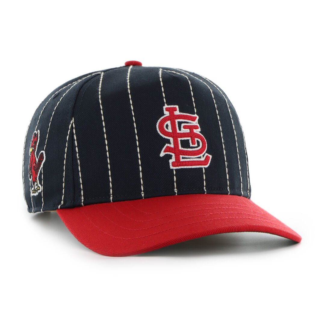 St. Louis Cardinals Rawlings '47 Brand Pinstripe Hitch Hat - Image 2
