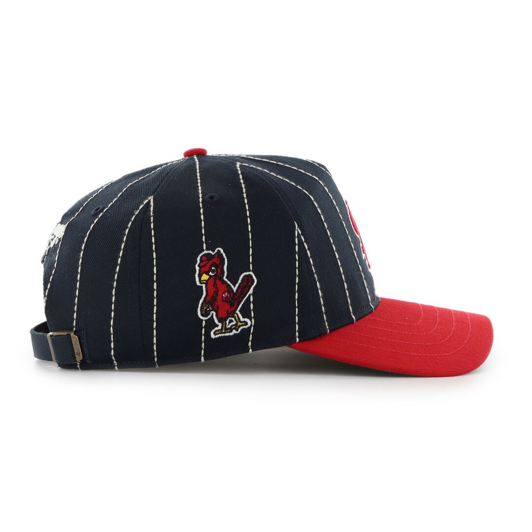 St. Louis Cardinals Rawlings '47 Brand Pinstripe Hitch Hat - Image 3