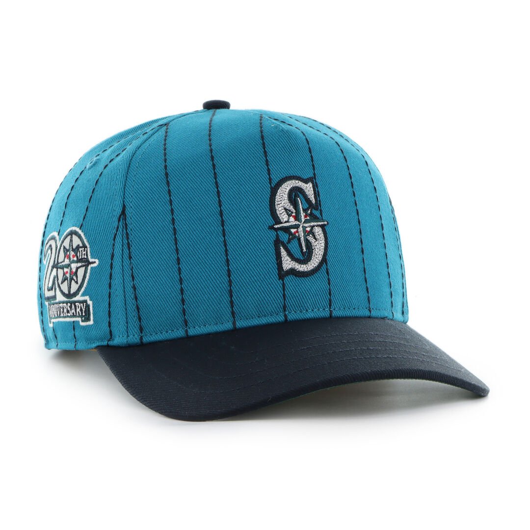 Seattle Mariners Rawlings '47 Brand Pinstripe Hitch Hat - Image 2