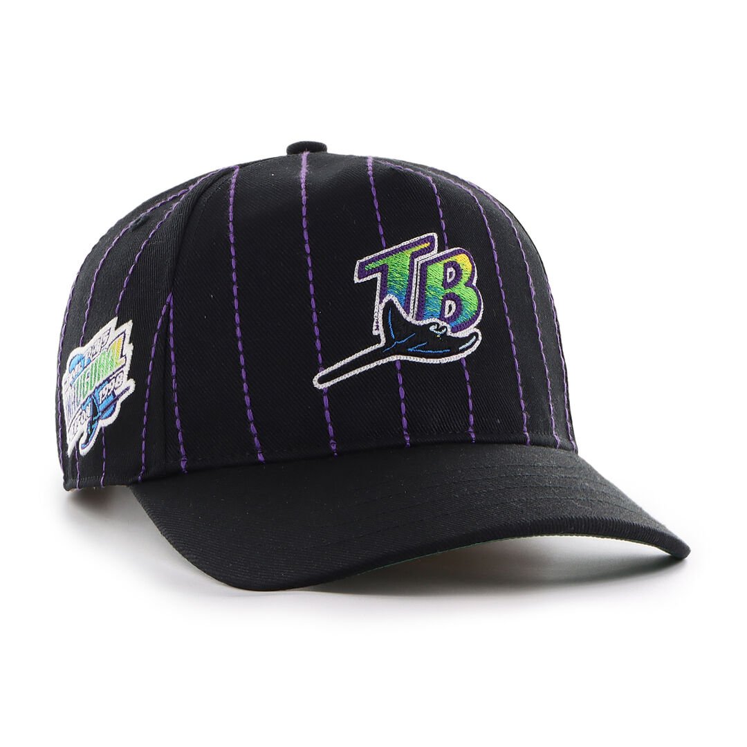 Tampa Bay Rays Rawlings '47 Brand Pinstripe Hitch Hat - Image 2