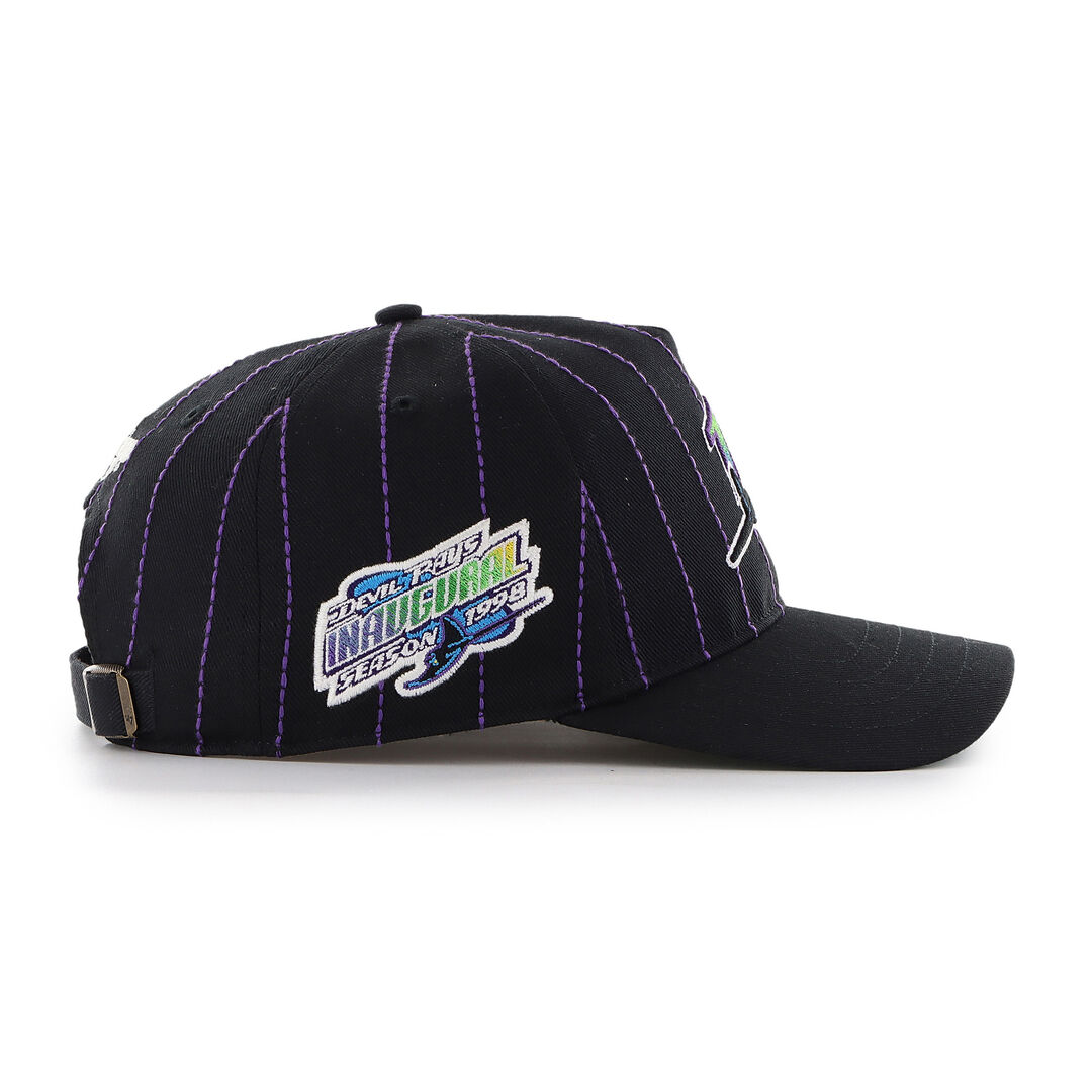 Tampa Bay Rays Rawlings '47 Brand Pinstripe Hitch Hat - Image 3