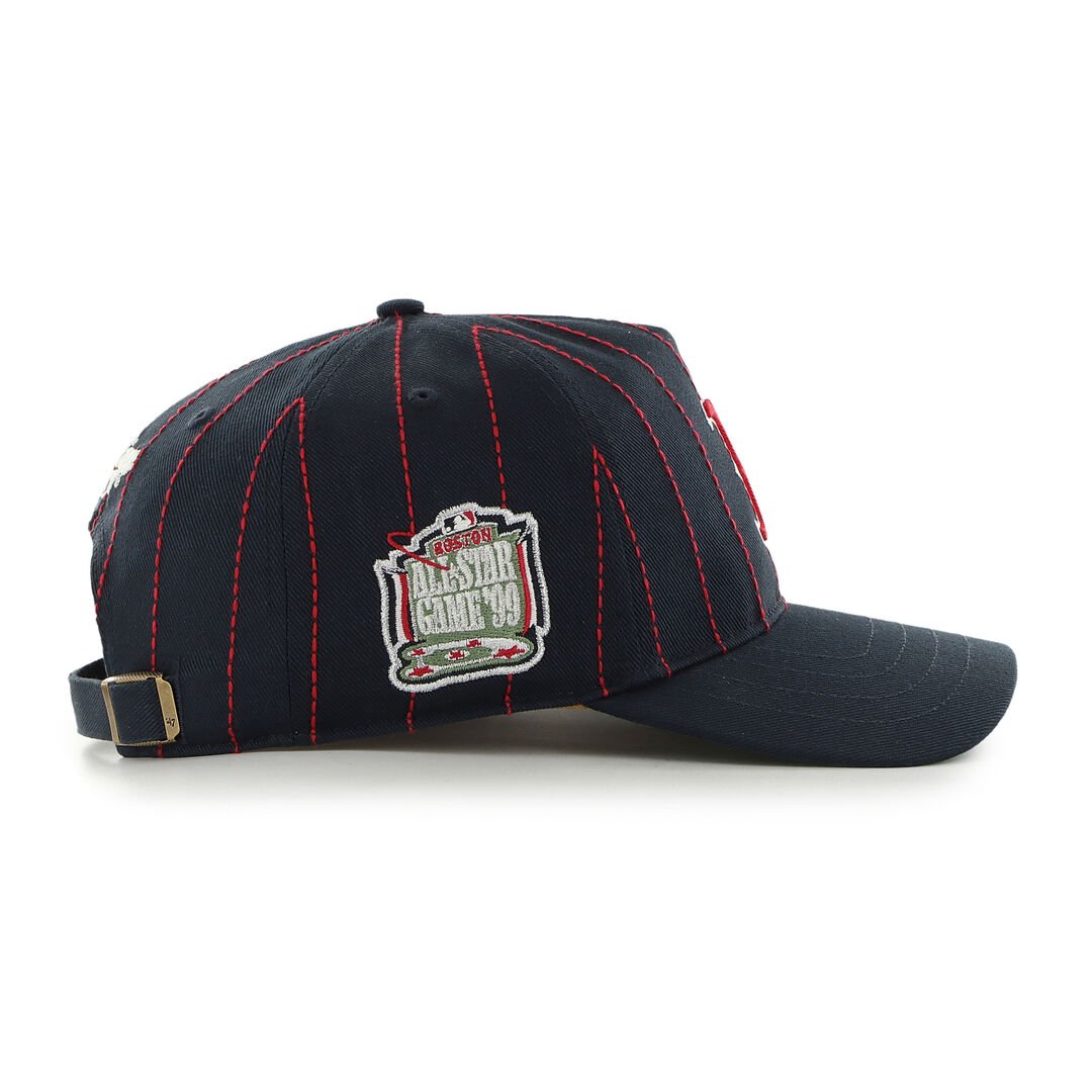 Boston Red Sox Rawlings '47 Brand Pinstripe Hitch Hat - Image 3