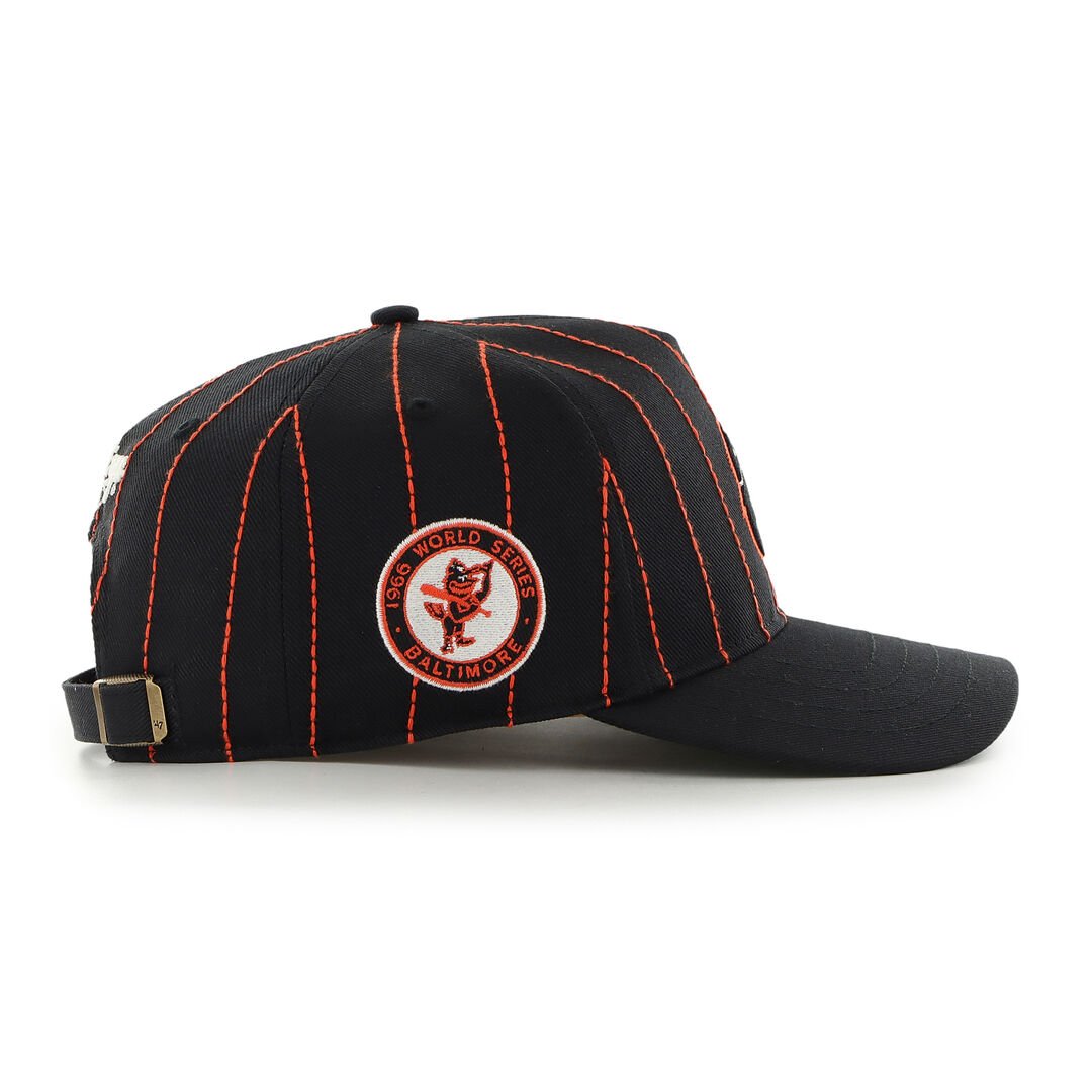 Baltimore Orioles Rawlings '47 Brand Pinstripe Hitch Hat - Image 3