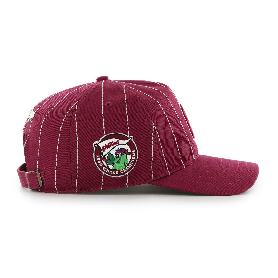 Philadelphia Phillies Rawlings '47 Brand Pinstripe Hitch Hat - Image 3
