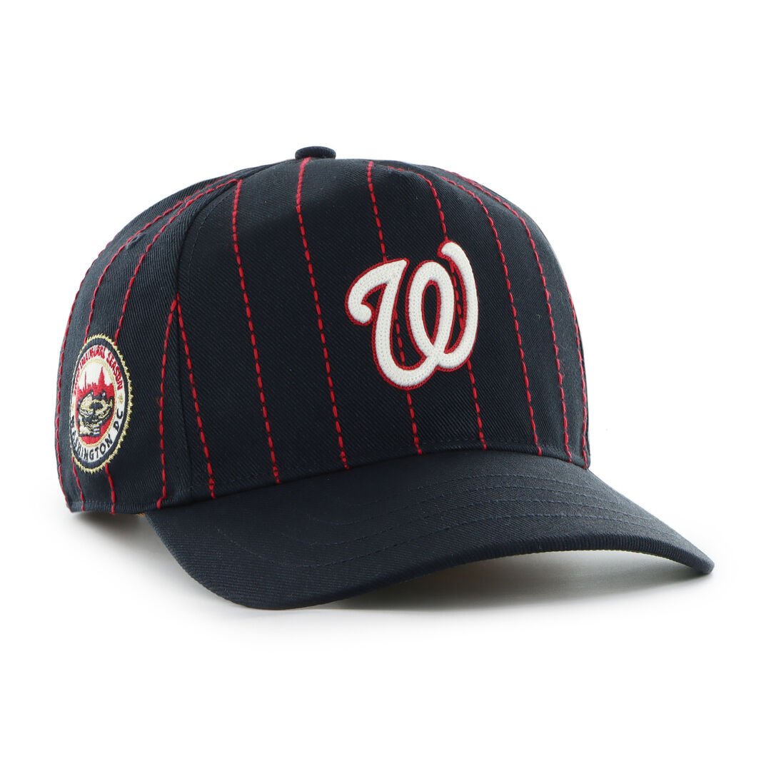 Washington Nationals Rawlings '47 Brand Pinstripe Hitch Hat - Image 2