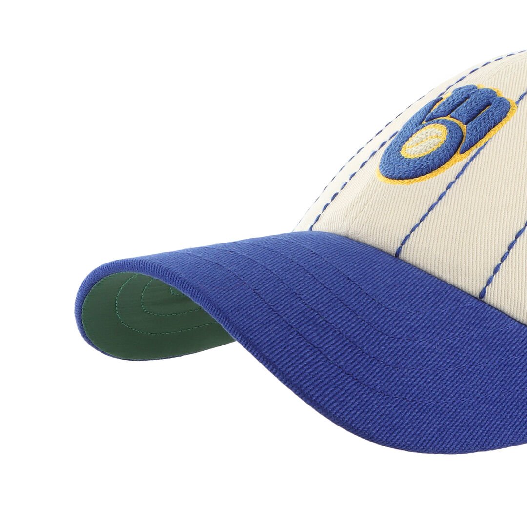 Milwaukee Brewers Rawlings '47 Brand Pinstripe Clean Up Hat - Image 5