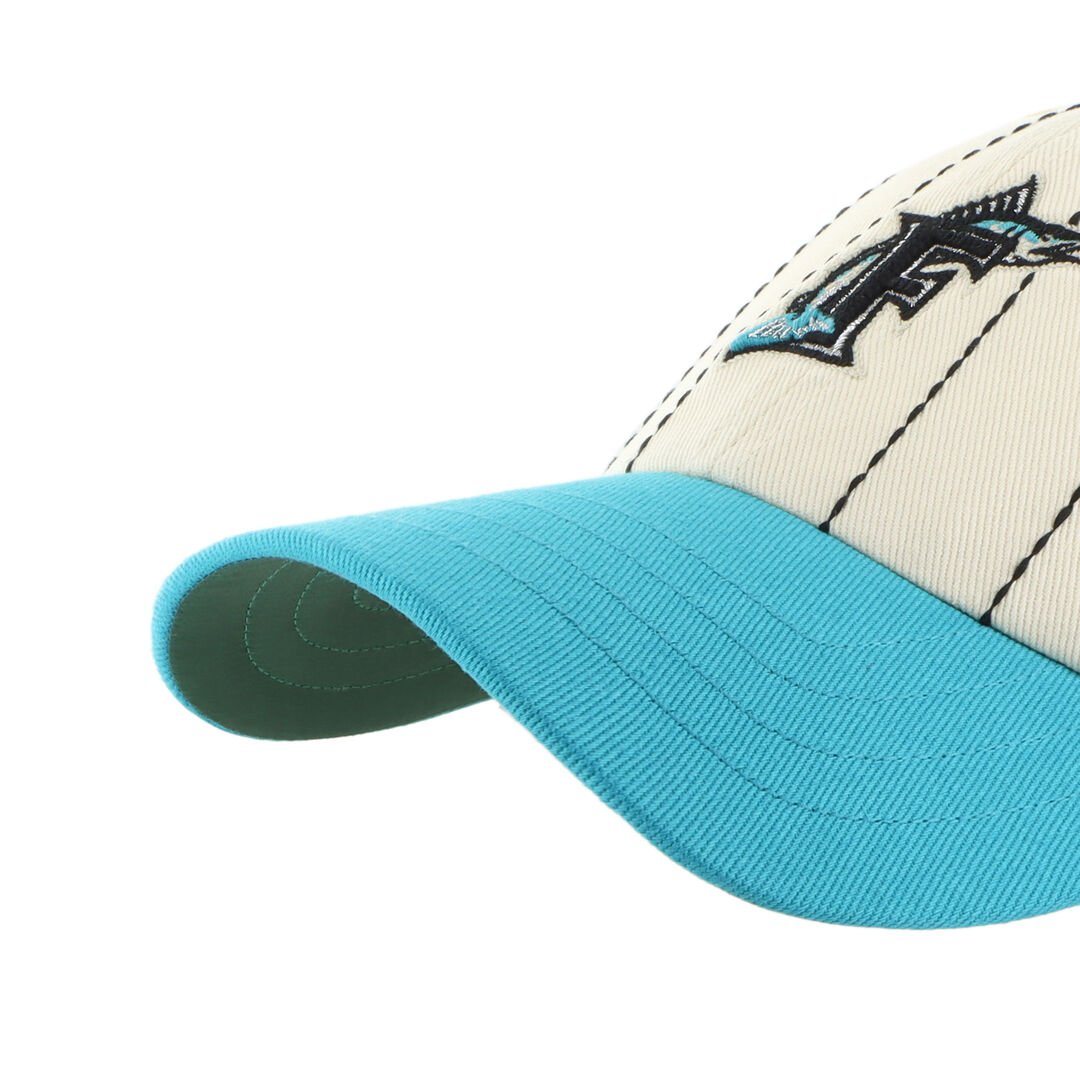 Miami Marlins Rawlings '47 Brand Pinstripe Clean Up Hat - Image 5