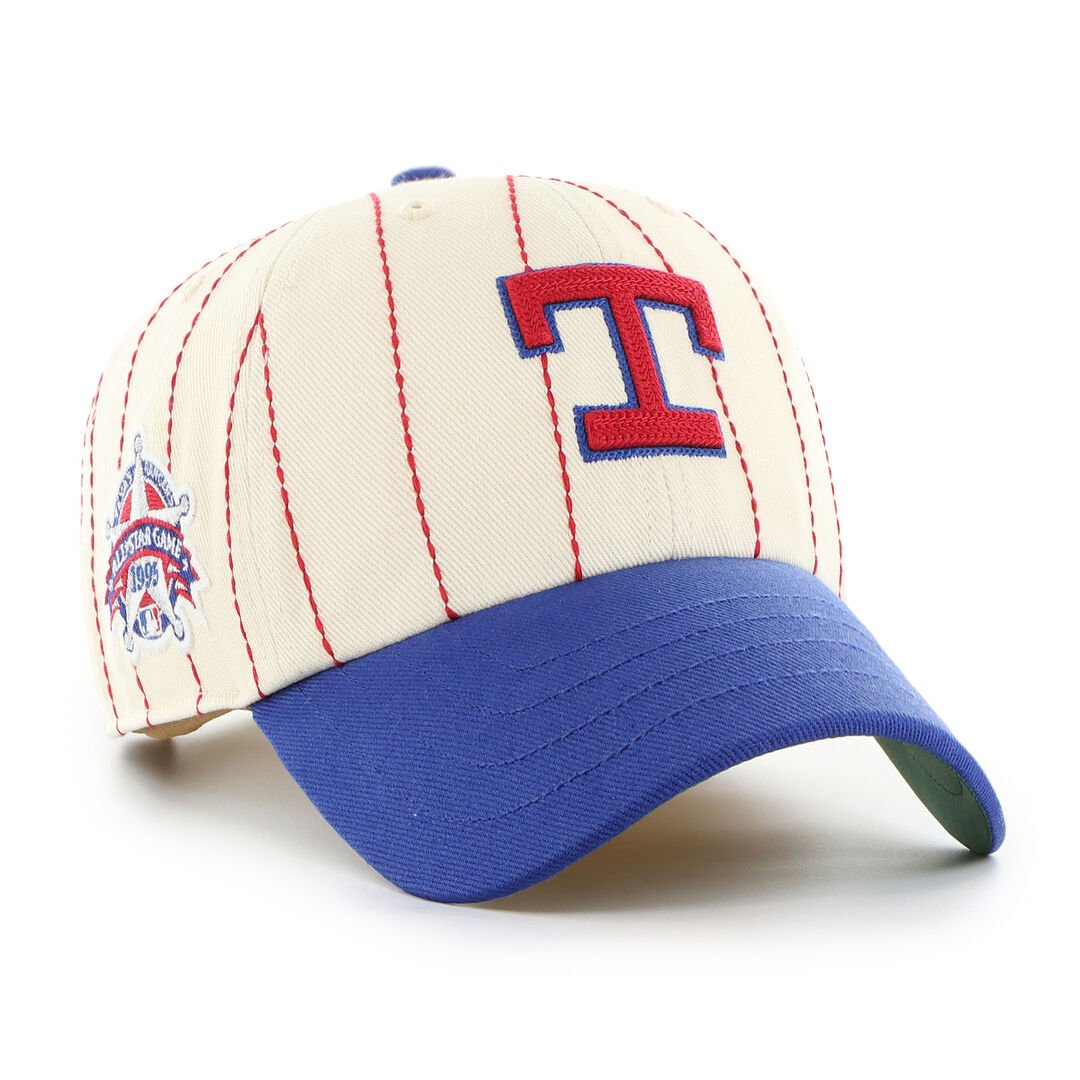 Texas Rangers Rawlings '47 Brand Pinstripe Clean Up Hat - Image 2