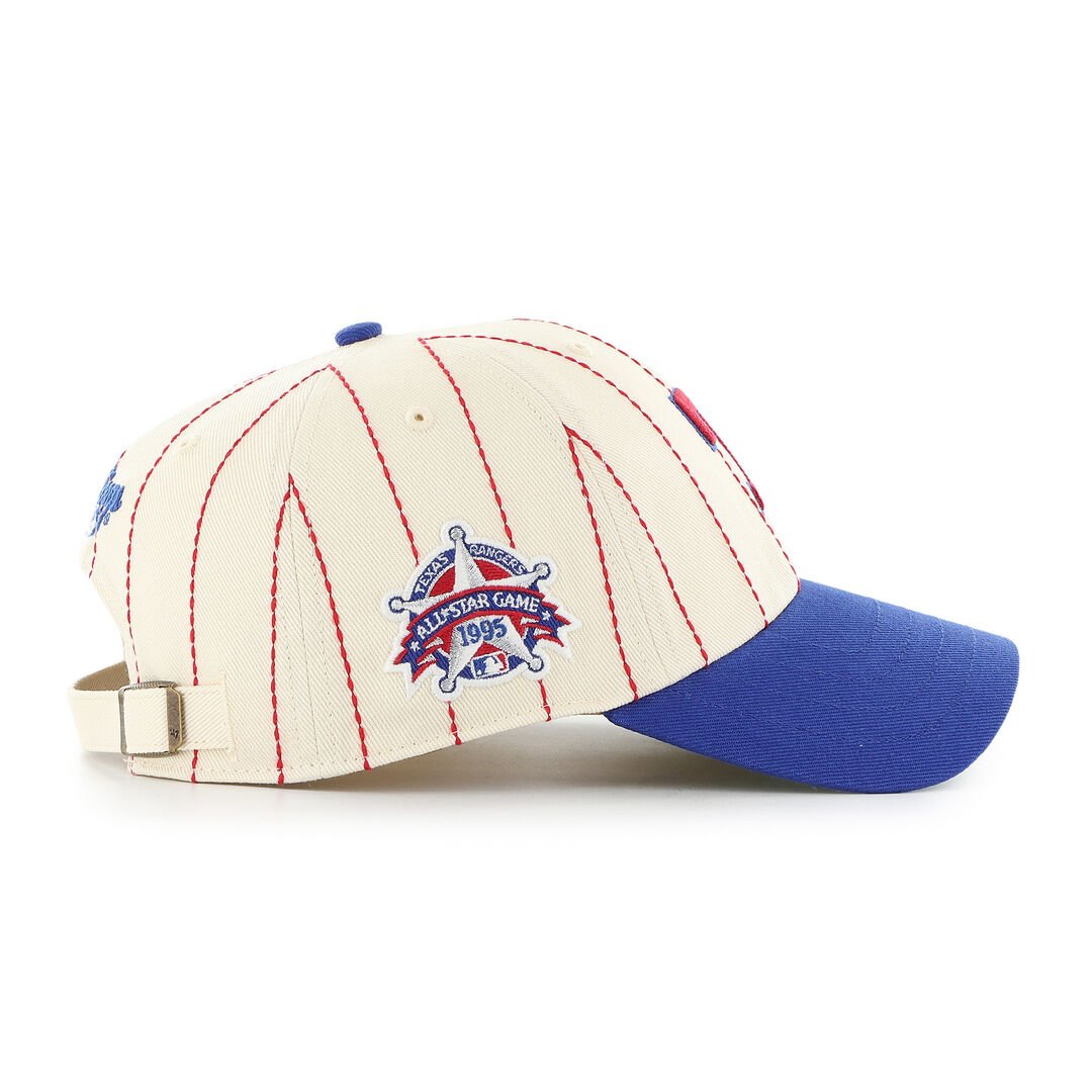 Texas Rangers Rawlings '47 Brand Pinstripe Clean Up Hat - Image 3