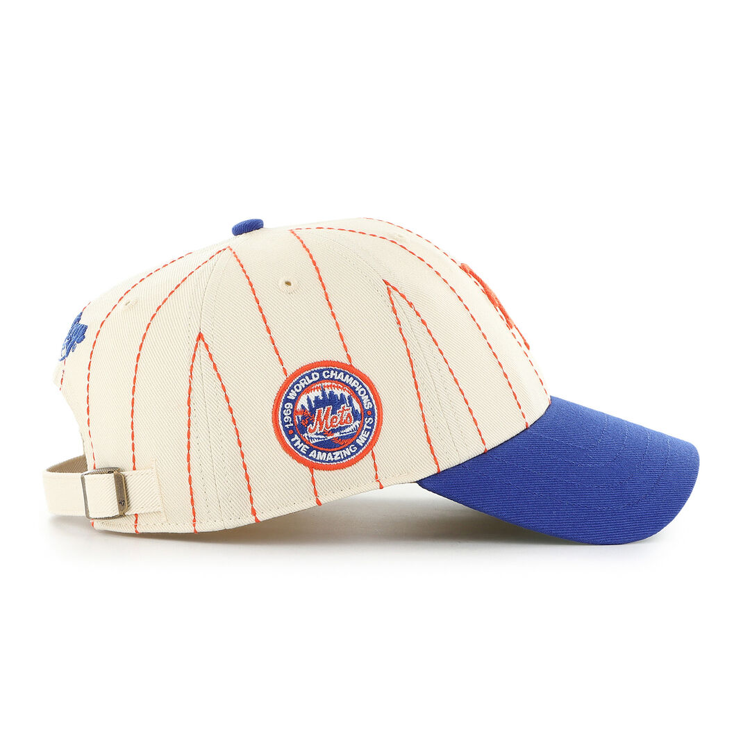 New York Mets Rawlings '47 Brand Pinstripe Clean Up Hat - Image 3