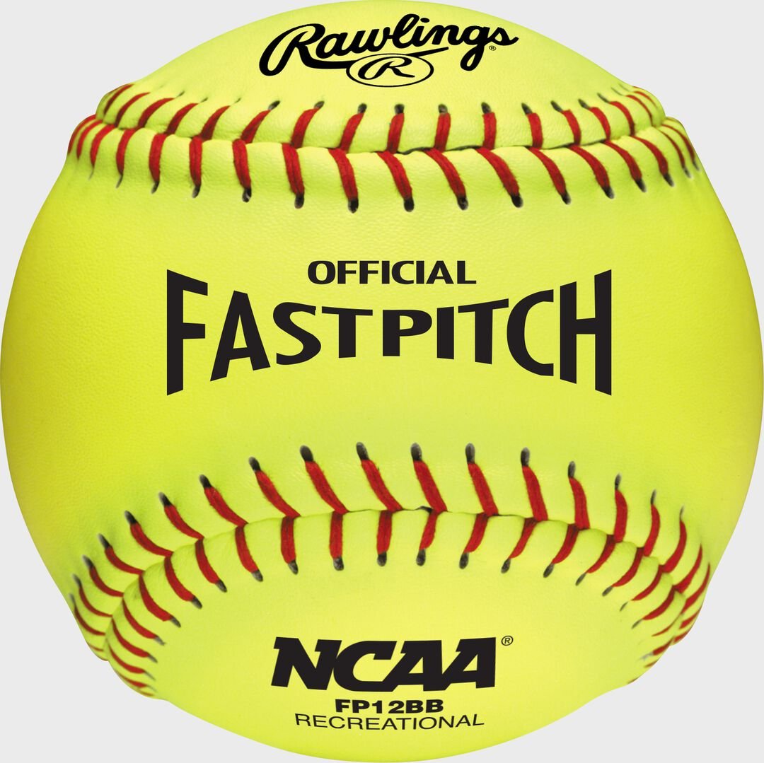 Rawlings 12-Inch NCAA Recreational Fastpitch Softball 6 Pack or Dozen