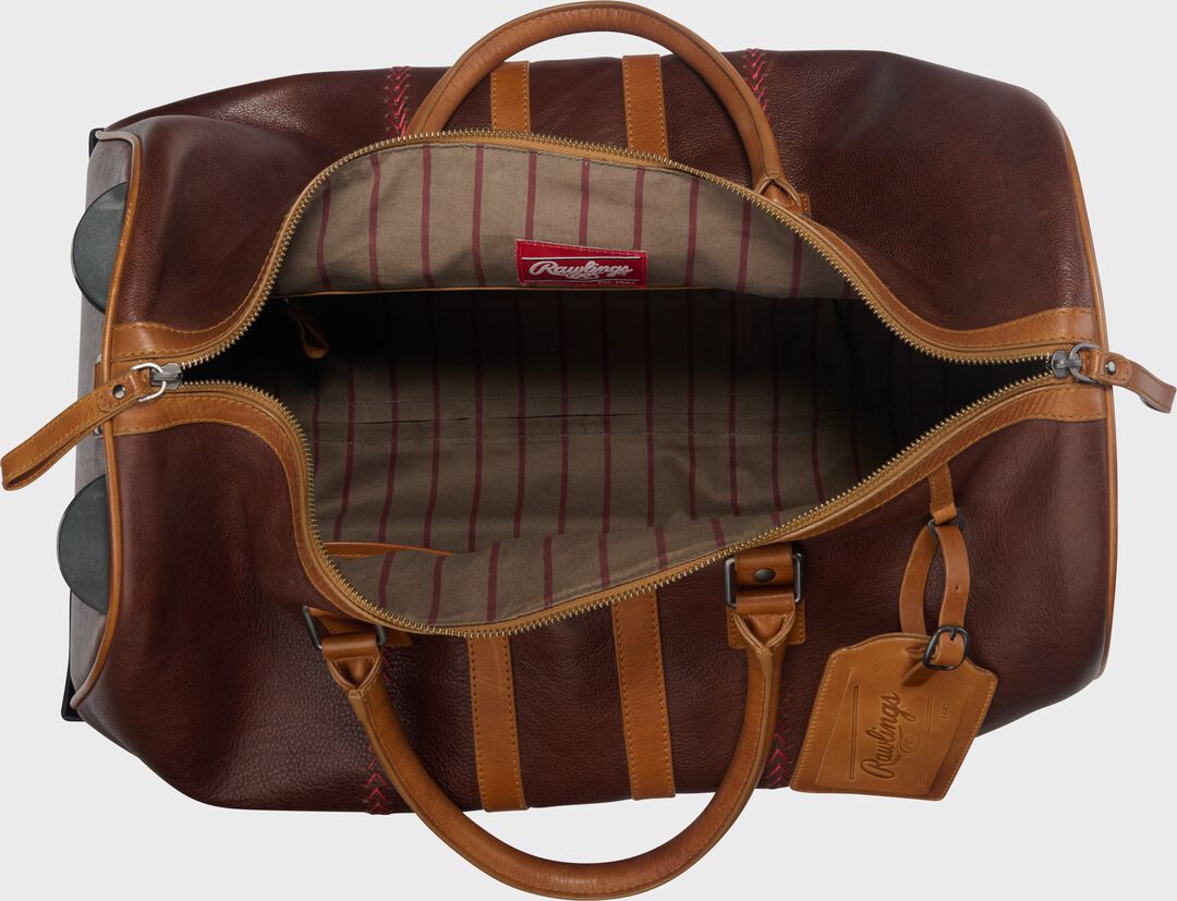 Rawlings Heritage Wheeled Duffle Bag Brown - Image 4