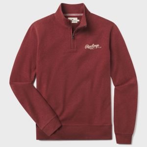 Rawlings x The Normal Brand Puremeso Weekend Quarter Zip Maroon