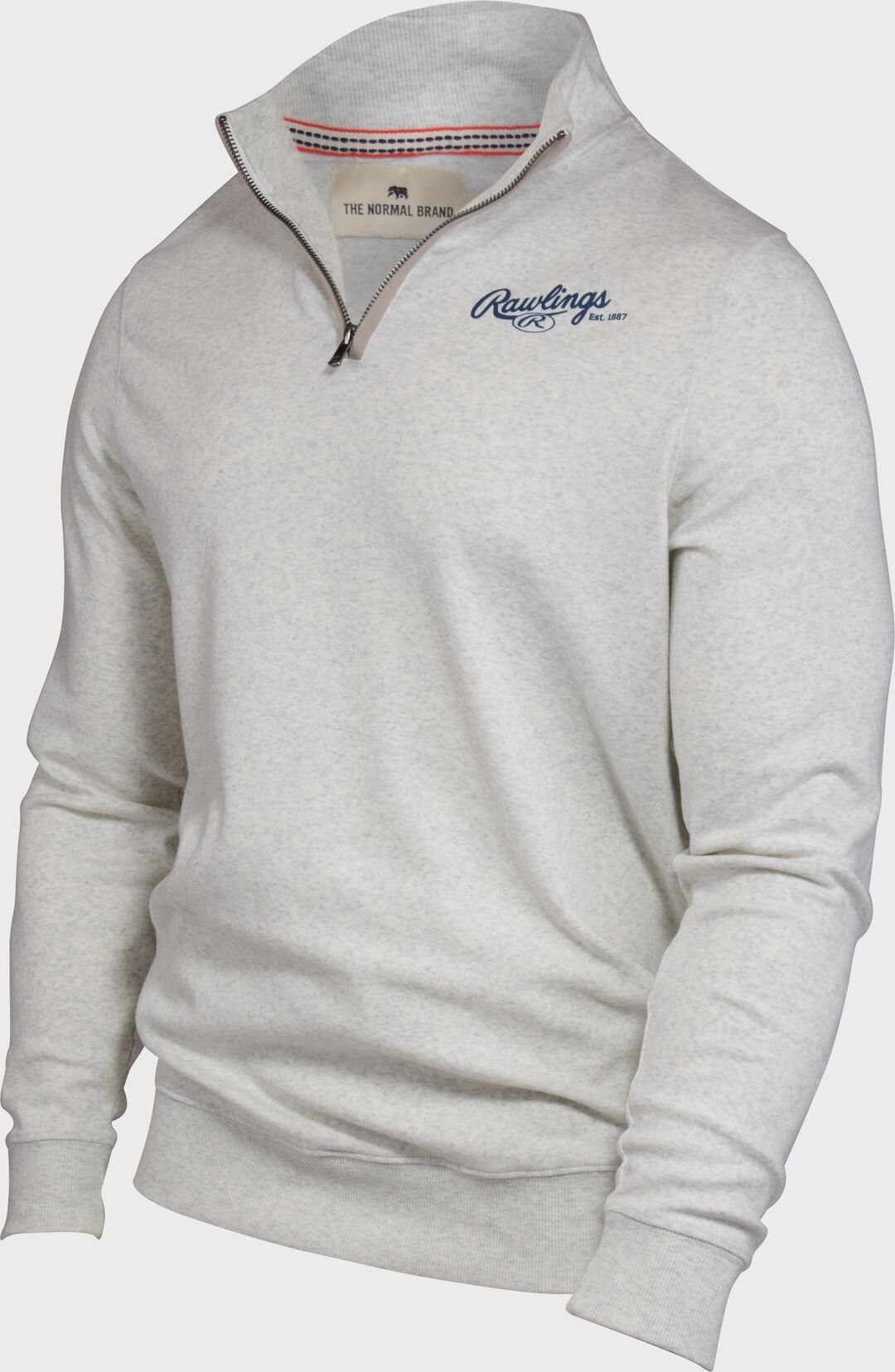 Rawlings x The Normal Brand Puremeso Weekend Quarter Zip Off White - Image 3