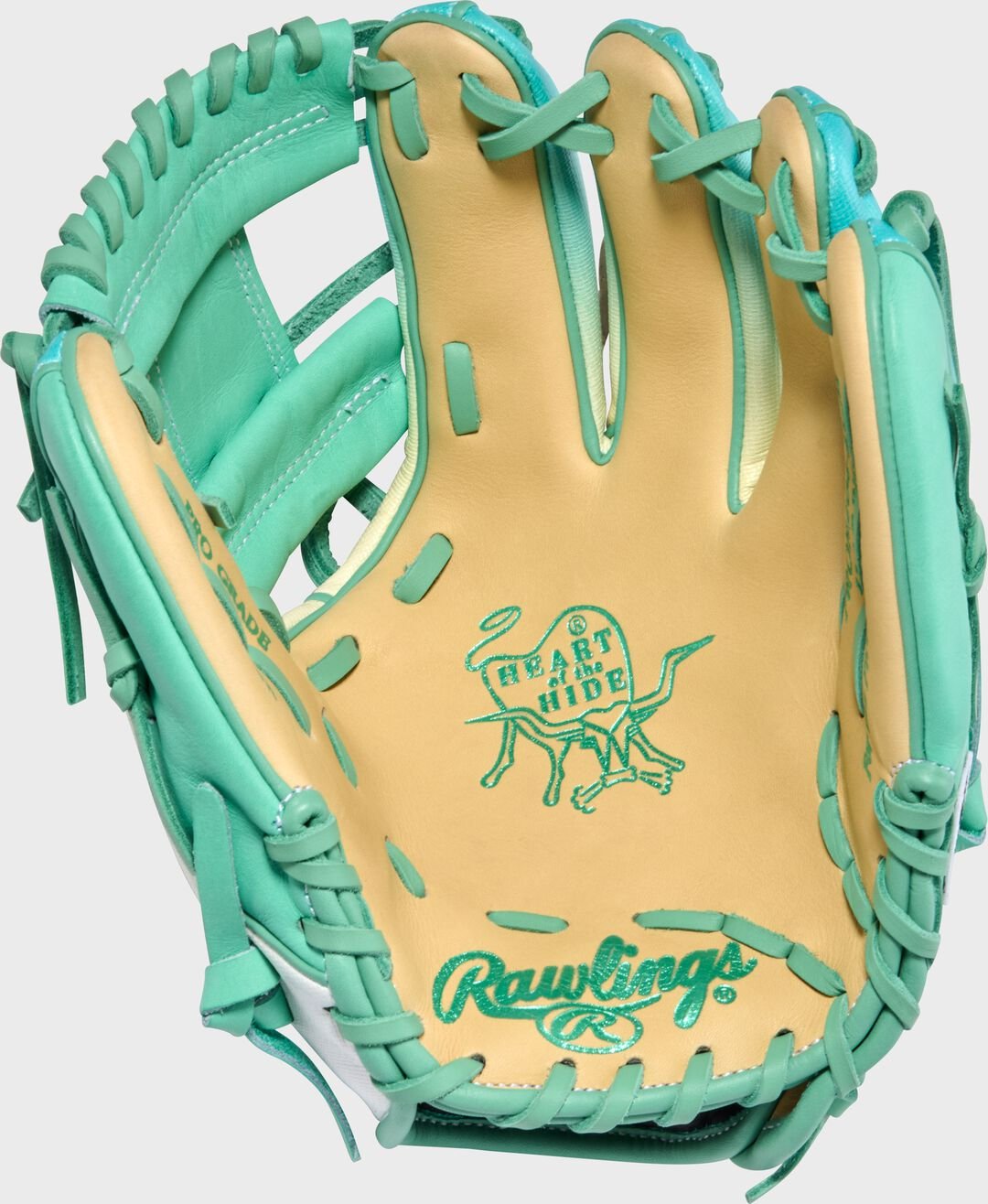 Exclusive Heart of the Hide 11.5-Inch Mint/Camel infield Glove Right Hand Throw - Image 4