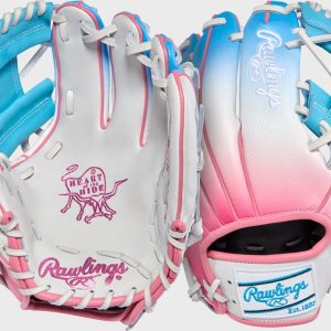 Exclusive Heart of the Hide 11.5-Inch Pink/Columbia Blue infield Glove Right Hand Throw
