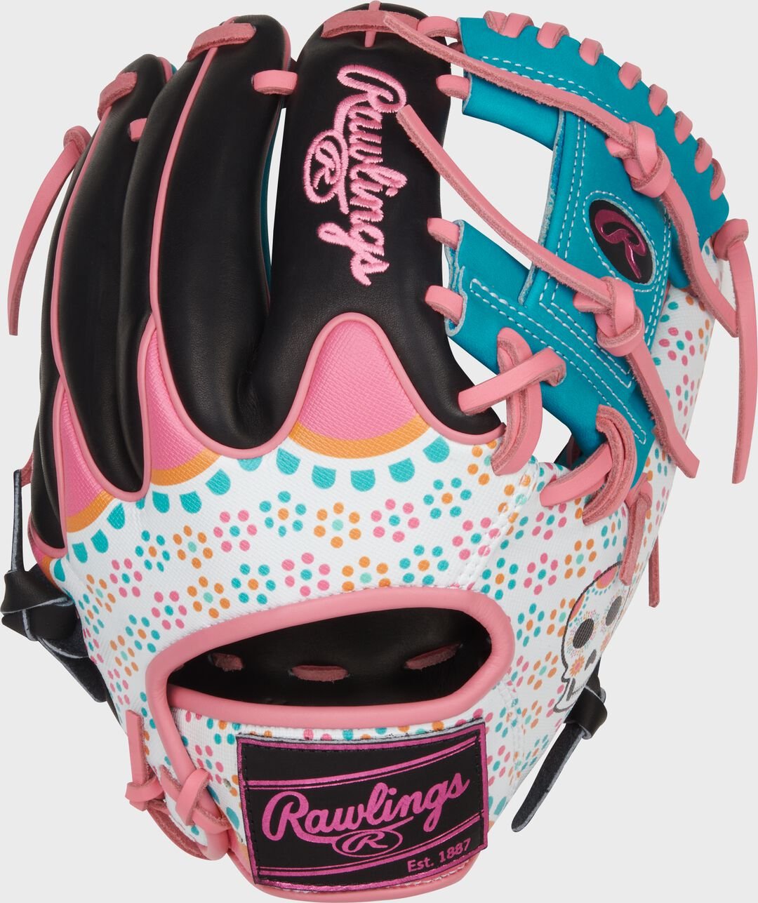 Limited Edition Heart of the Hide Dia De Los Muertos Infield Glove Right Hand Throw - Image 3