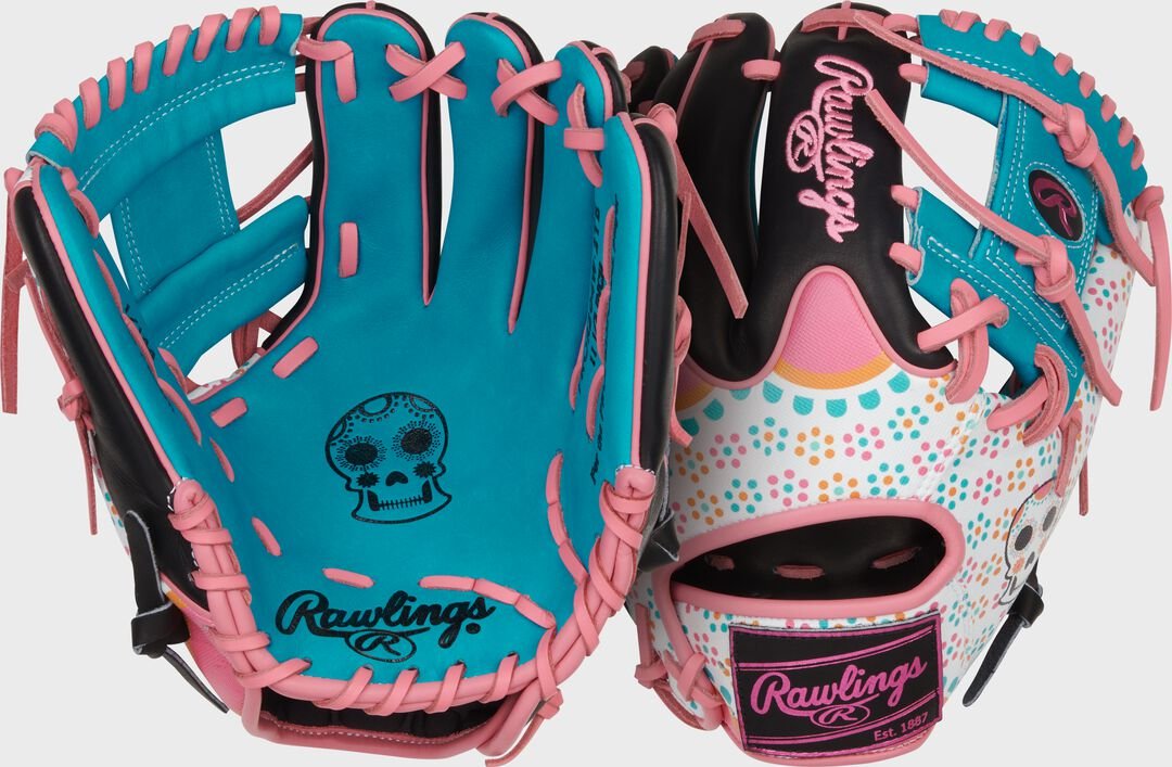 Limited Edition Heart of the Hide Dia De Los Muertos Infield Glove Right Hand Throw