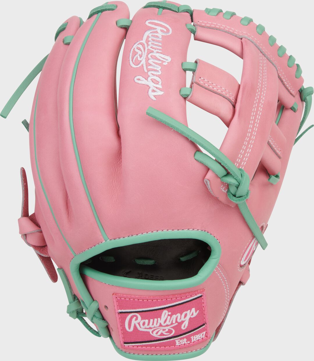 Rawlings Heart of the Hide 11.75-Inch Pink Infield Glove Right Hand Throw - Image 3