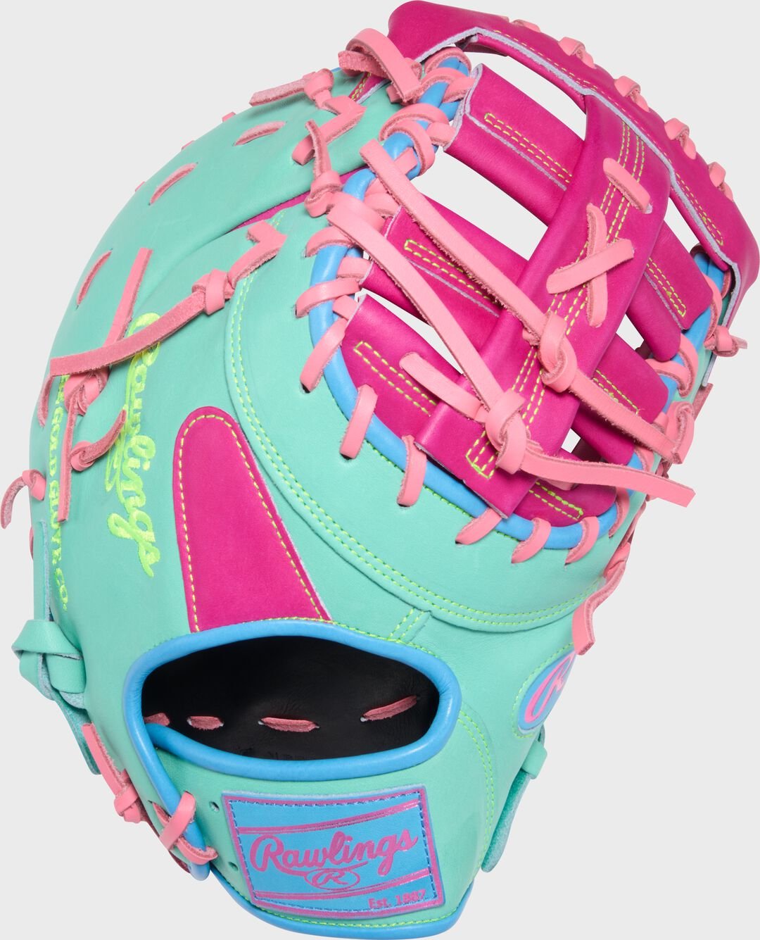 Rawlings HOH ColorSync 10 Berry Mint 13-Inch First Base Mitt - Image 8