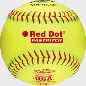Rawlings 12-Inch Pro Leather Red Dot USA Fastpitch Softball Dozen
