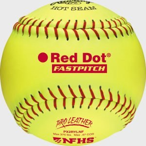 Rawlings 12-Inch Pro Leather Red Dot NFHS Fastpitch Softball Dozen