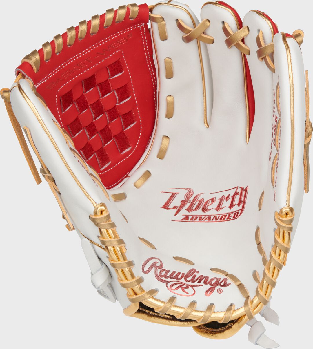 Liberty Advanced Color Series 12 in Fastpitch Glove White/Scarlet - Image 4