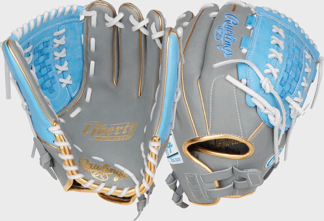 Liberty Advanced Color Series 12.5 in Fastpitch Glove Gray/Columbia Blue