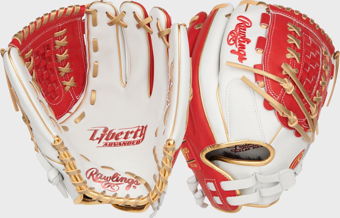 Liberty Advanced Color Series 12.5 in Fastpitch Glove White/Scarlet