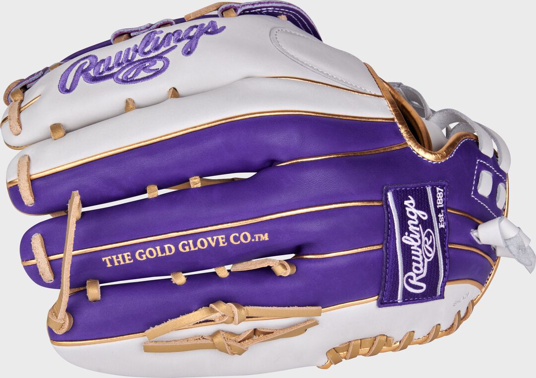 Liberty Advanced Color Series 12.75 in Outfield Glove White/Purple - Image 5
