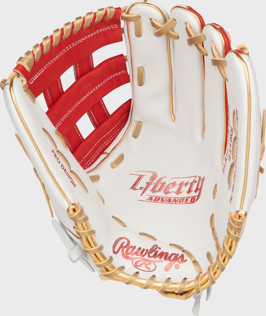 Liberty Advanced Color Series 12.75 in Outfield Glove White/Scarlet - Image 4