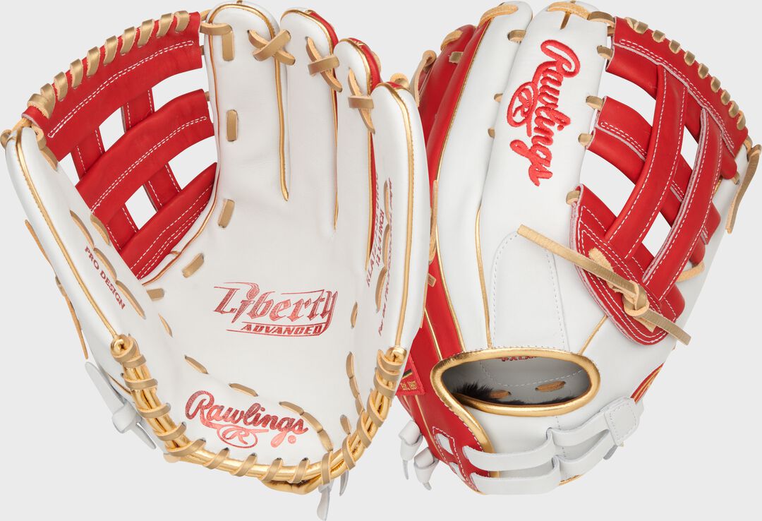 Liberty Advanced Color Series 12.75 in Outfield Glove White/Scarlet