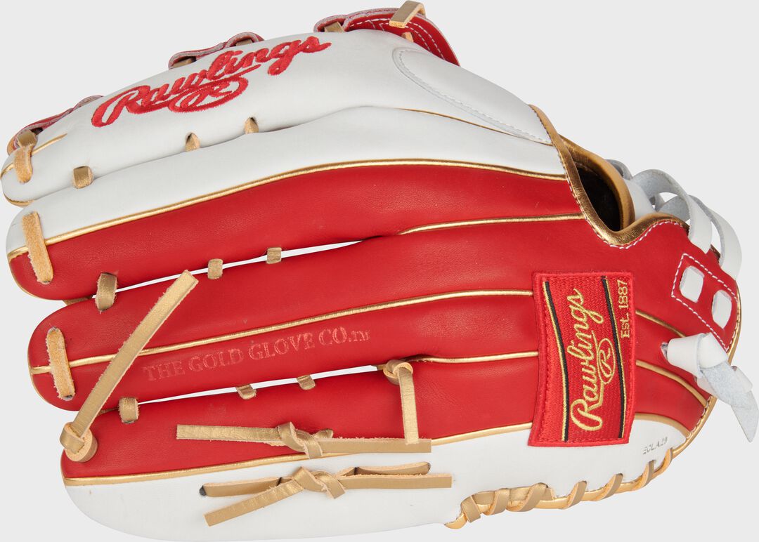 Liberty Advanced Color Series 12.75 in Outfield Glove White/Scarlet - Image 5