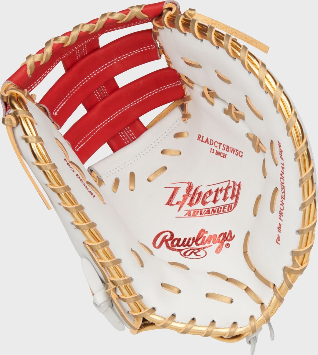 Liberty Advanced Color Series 13 in 1st Base Mitt White/Scarlet - Image 4