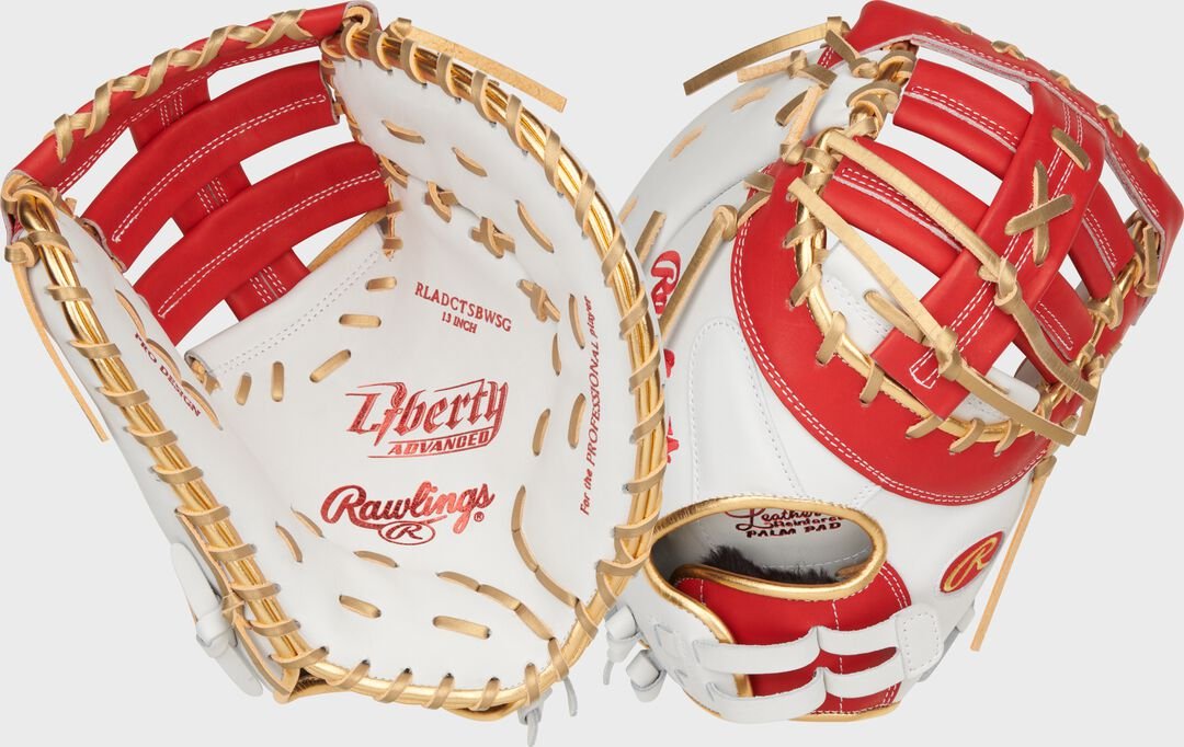 Liberty Advanced Color Series 13 in 1st Base Mitt White/Scarlet