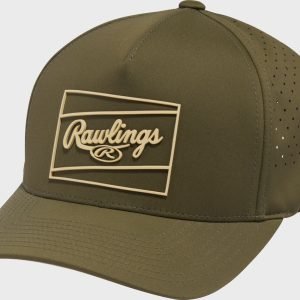 Rawlings Dark Green Laser Performance Patch Snapback Hat