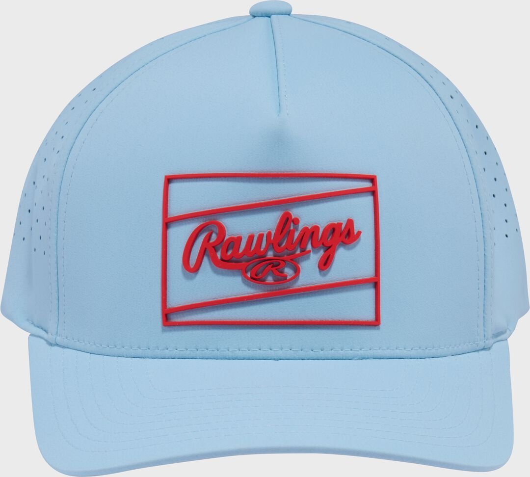 Rawlings Light Blue Laser Performance Patch Snapback Hat - Image 3