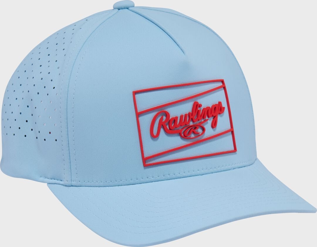 Rawlings Light Blue Laser Performance Patch Snapback Hat - Image 2